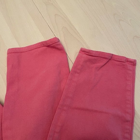 J Crew 8" Toothpick Jeans Women's Size 28 Ankle Denim Pink Coral - Picture 5 of 9